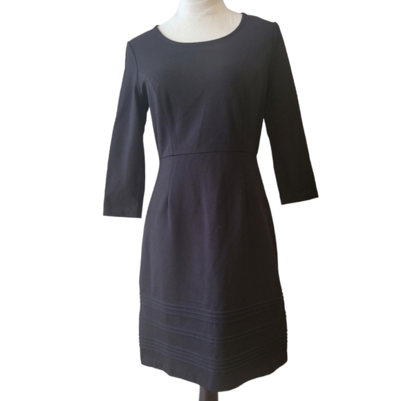 Talbots Black Ponte Knit Dress Size 2P - Picture 1 of 3